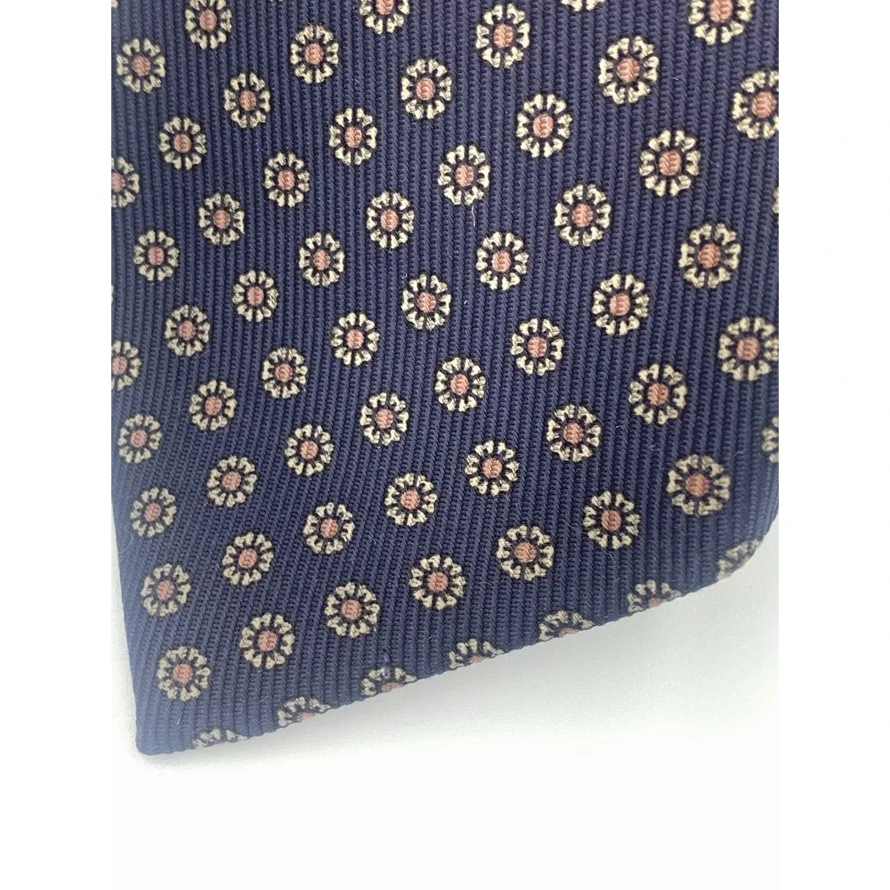 Robert Talbott Best‎ of Class Men's 100% Silk Necktie Navy Blue Geometric 57.5